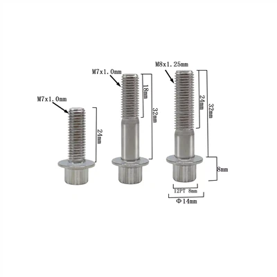 M8X32 Titanju 12-il punt Split Rim Assemblea Boltijiet